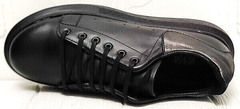 Кожаные кроссовки женские демисезонные EVA collection 0721 All Black.