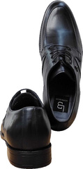 Модные классические мужские туфли черные Luciano Bellini F823 Black Leather.