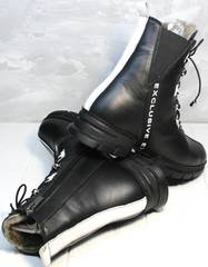 Молодежные ботинки для девушек зимние Ripka 3481 Black-White.