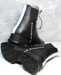 Ботинки в спортивном стиле женские зимние Ripka 3481 Black-White.