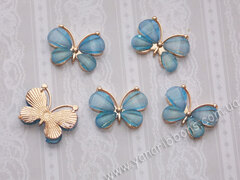 Декор Метелики з камінців блакитні