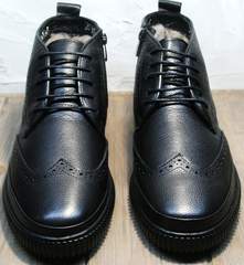 Стильные мужские ботинки зимние Rifellini Rovigo C8208 Black