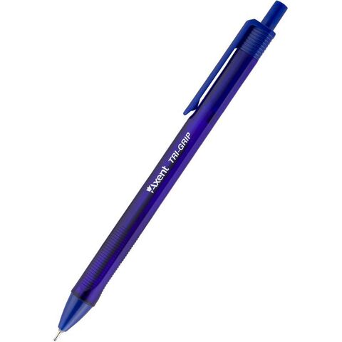 Ручка маслянная автоматическая Axent Tri-Grip 0,7 мм синяя (AB1081-A)