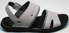 Модные мужские босоножки сандалии из натуральной кожи Ikoc 3294-3 Gray.