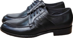 Кожаные мужские туфли на шнуровке Luciano Bellini F823 Black Leather.