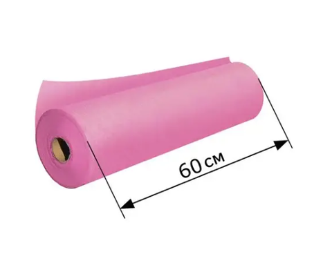 Простынь одноразовая Monaco Style 60 см х 1,8 м (50 шт.) розовая
