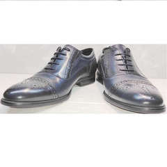 Классические мужские туфли кожа Ikoc 3805-4 Ash Blue Leather.