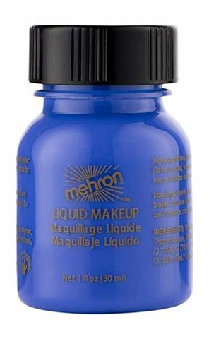 MEHRON Жидкий грим Liquid Makeup, Blue (Синий), 30 мл