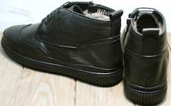 Зимние ботинки мужские кожаные с мехом Rifellini Rovigo C8208 Black