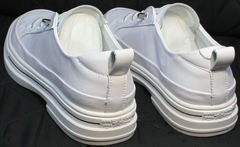 Летние спортивные туфли сникерсы женские El Passo sy9002-2 Sport White.