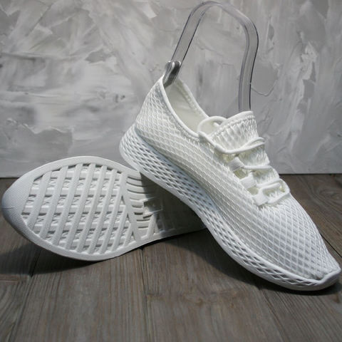 Спортивные туфли женские. Летние кроссовки сетка Small Swan All White
