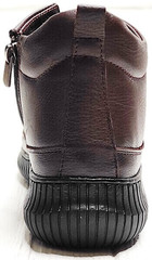 Весенние ботинки женские кожаные Evromoda 535-2010 S.A. Dark Brown.