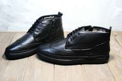 Мужские полуботинки на шнурках с мехом Rifellini Rovigo C8208 Black