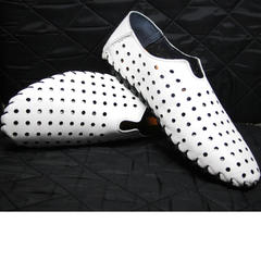 Красивые белые туфли мужские летние Luciano Bellini 107704 White.