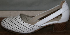 Красивые туфли босоножки Evromoda 101-6 White.