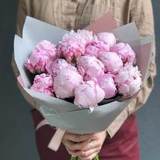 Photo of Bouquet of 15 Pink Peonies Sarah Bernhardt