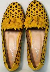 Модные летние туфли желтого цвета женские Phany 103-28 Yellow.