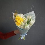 Photo of Spring bouquet with hyacinths and daffodils