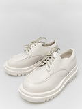 Туфлі білі на об'ємній підошві та зі шнуровкою ZuZu фото 1