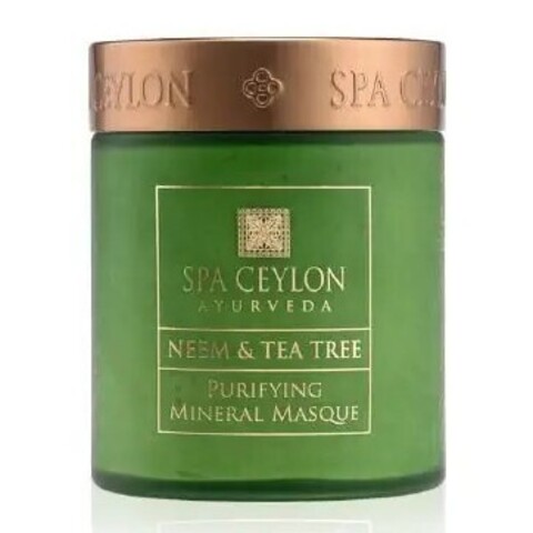 Очищувальна мінеральна маска для жирної та проблемної шкіри Маргоза і чайне дерево 200 г, SPA Ceylon