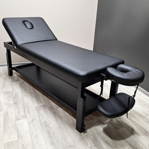 Стаціонарний масажний стіл KP-10 plus Black