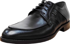 Дерби мужские туфли из натуральной кожи Luciano Bellini F823 Black Leather.