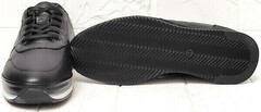 Кожаные кроссовки на низкой подошве мужские TKN Shoes 155 sl Black.