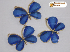 Декор Метелики з камінців сині