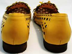 Женские летние туфли на низком каблуке Phany 103-28 Yellow.