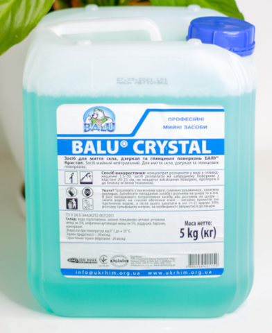 Засіб для миття скла, дзеркал та глянсових поверхонь BALU Crystal 5 л