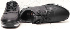 Черные кроссовки из натуральной кожи TKN Shoes 155 sl Black.