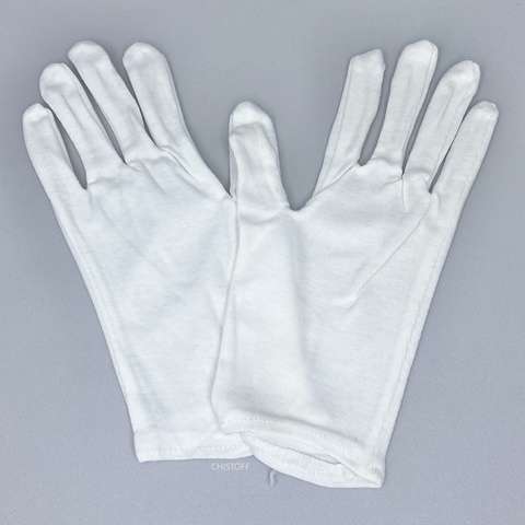 Перчатки для официантов белые (12 пар)