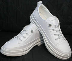 Красивые летние туфли кроссовки повседневные женские El Passo sy9002-2 Sport White.