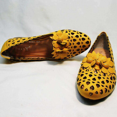 Перфорированные туфли слиперы женские Phany 103-28 Yellow.