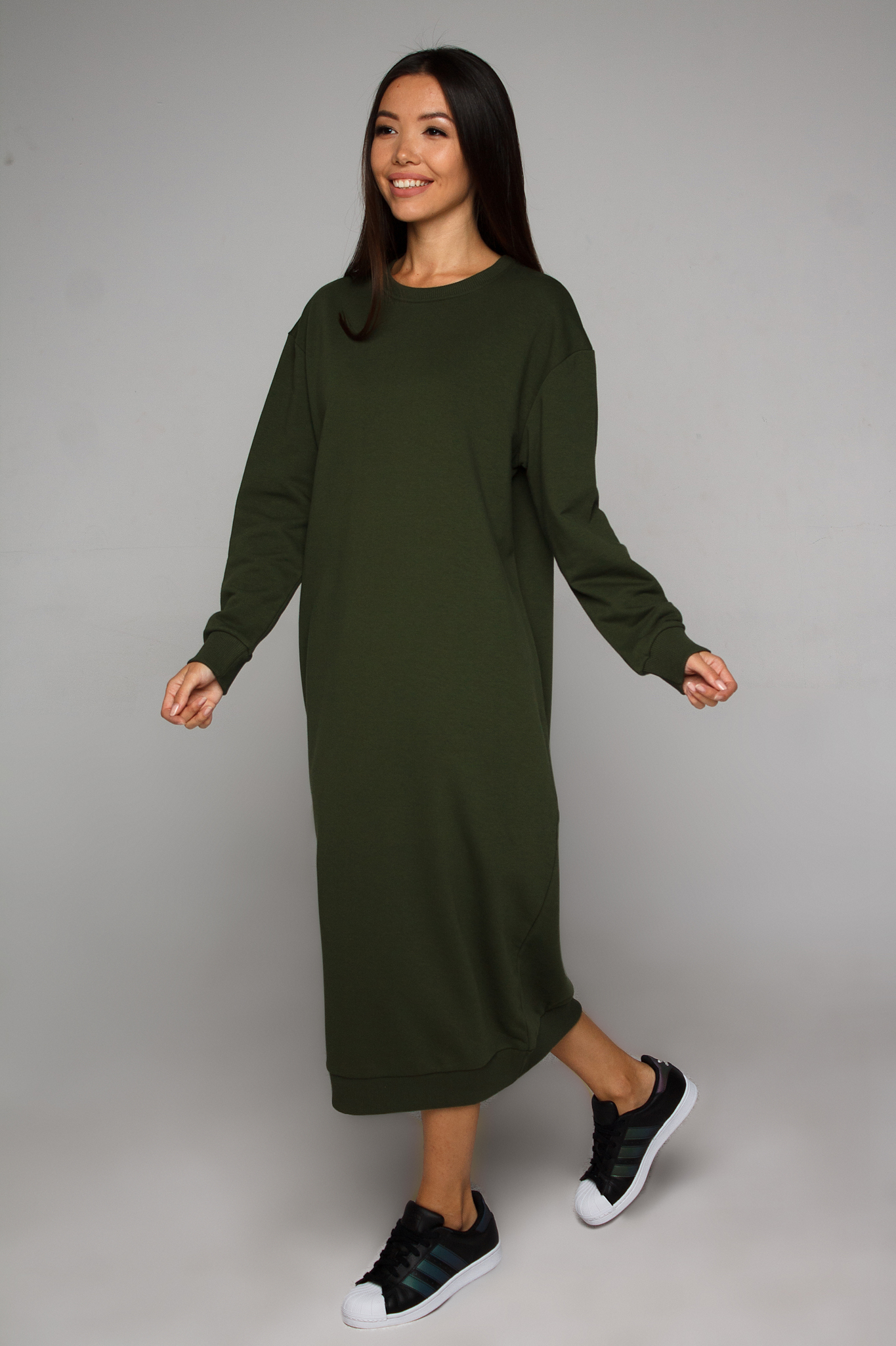 Сукня-світшот оливкова YOS