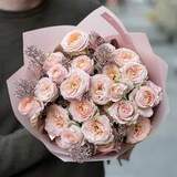 Photo of Delicate bouquet of spray peony roses «Pink Gold»