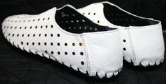 Летние мужские туфли с перфорацией Luciano Bellini 107704 White.
