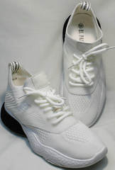 Повседневные женские кроссовки белого цвета El Passo KY-5 White.