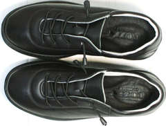 Черные кожаные кроссовки женские осень Rozen M-520 All Black.