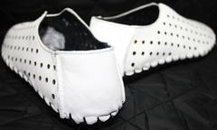 Стильные туфли летние мужские Luciano Bellini 107704 White.
