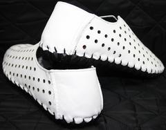 Красивые модные туфли летние мужские Luciano Bellini 107704 White.