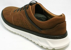 Летние дышащие кроссовки мужские Vitto Men Shoes 1830 Brown White
