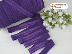 Резинка для повязок  с легким блеском фиолетовая 16 мм