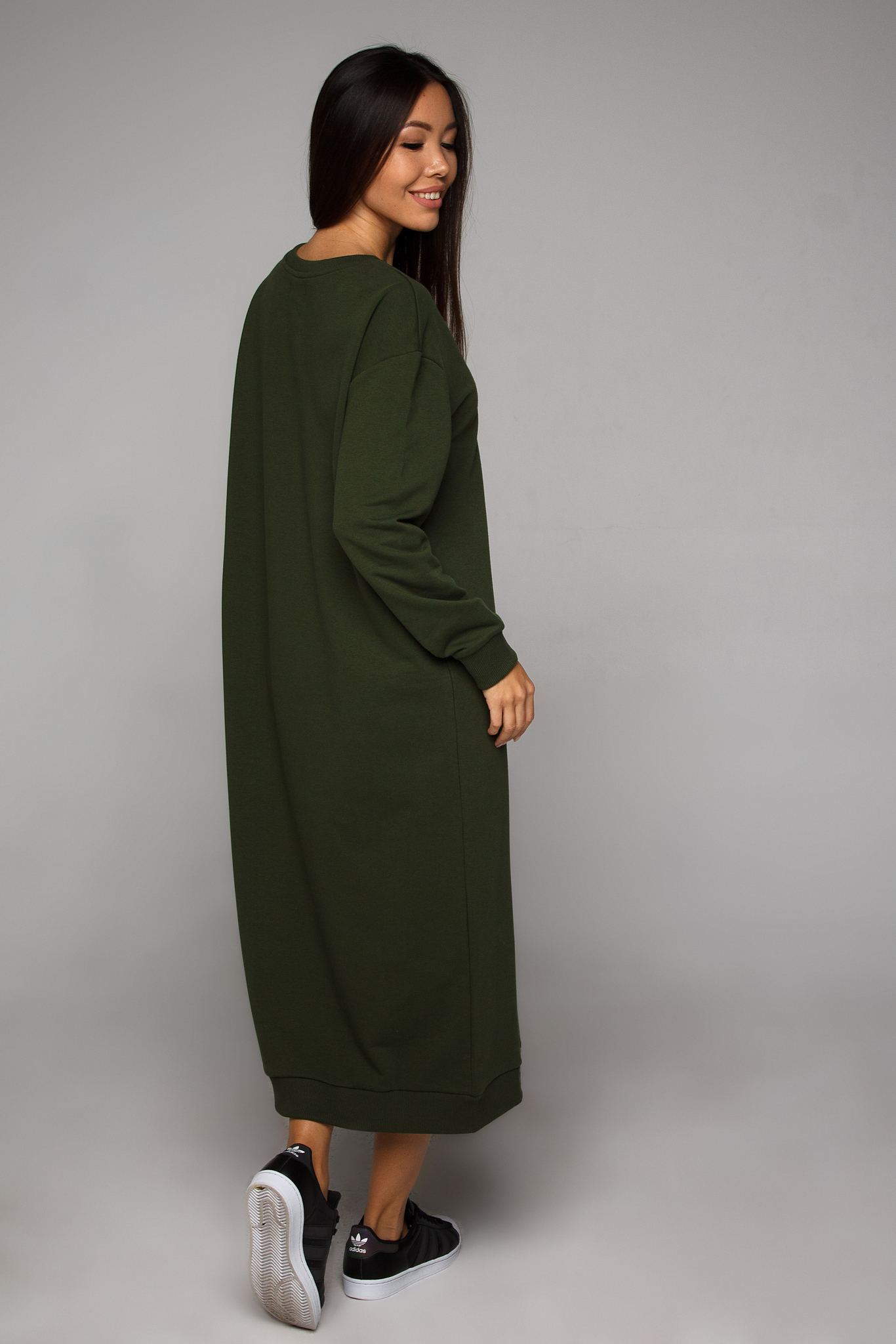 Платье-свитшот оливковое YOS от украинского бренда Your Own Style