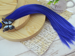 Треси для бантиків та ляльок, довжина волосся 35 см темно-сині