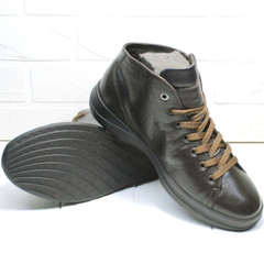 Стильные кеды ботинки демисезонные мужские Ikoc 1770-5 B-Brown.