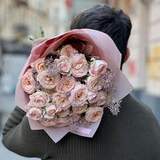 Photo of Delicate bouquet of spray peony roses «Pink Gold»