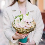 Photo of Mono bouquet of Ranunculus in the original packaging