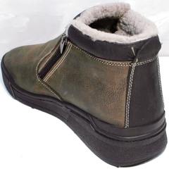 Мужские зимние ботинки на молнии Rifellini Rovigo 046 Brown Black.