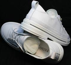 Женские туфли летние кроссовки без шнурков El Passo sy9002-2 Sport White.